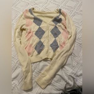 Argyle Brandy Melville/John Galt button up cardigan